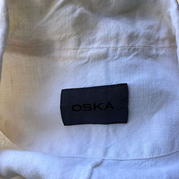OSKA White Linen Jacket Size 1 Reg (US 6) - Picture 6 of 8